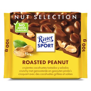 Ritter Sport | Chocolat au lait | Cacahuètes | Grillées 100 gr