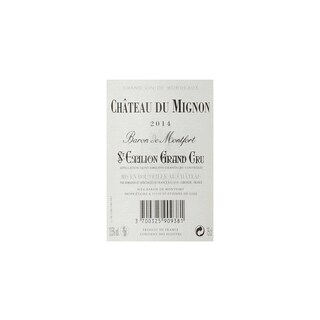 France - Frankrijk | Bordeaux - Saint Emilion GC | Château du Mignon 2014 Rood | Bio 