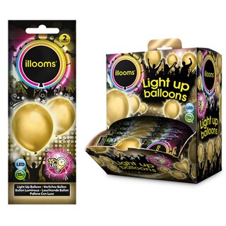 Illooms | Led Balloons | Or | 2 pièce 