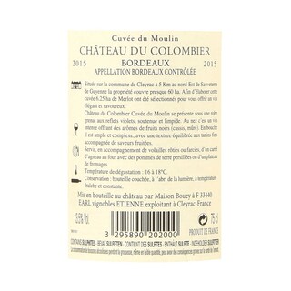 France - Frankrijk | Bordeaux - Bordeaux AC | Château du Colombier Cuvée du Moulin 15 