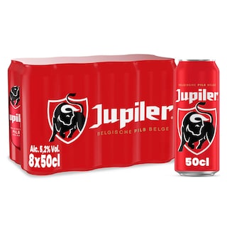 Jupiler | Blond Bier | Pils | 5,2% alc. | Blik 8 x 50 cl