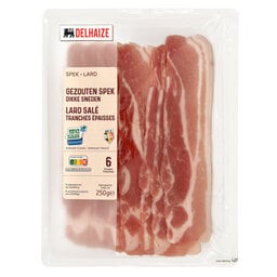 Delhaize | Lard salé | Tranches 