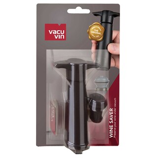 Vacu Vin | Wijnvacuümpomp + dop | Zwart 1 st