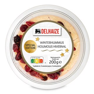 Delhaize | Hummus | Veenbessen rozijnen 