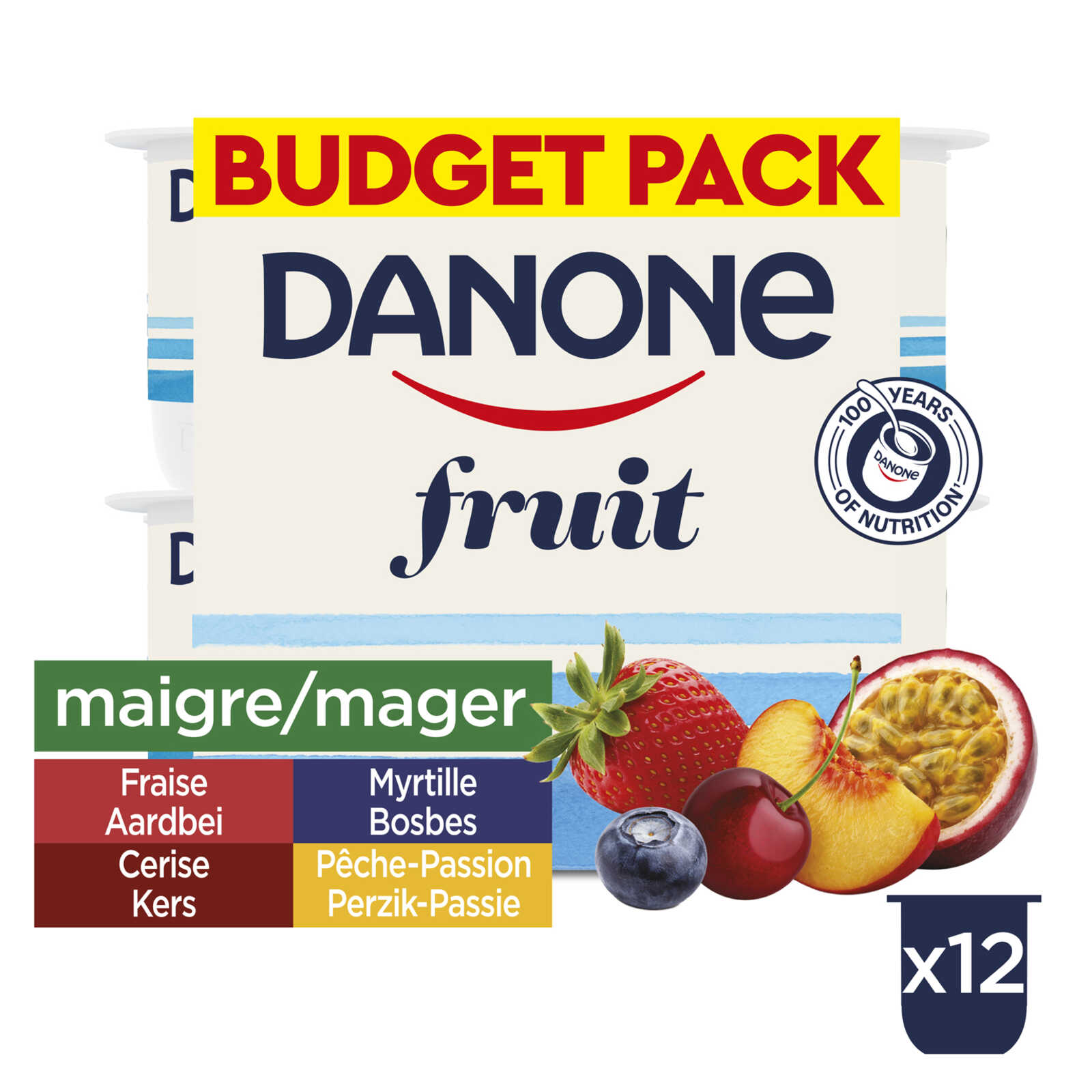 Danone Yoghurt | Fruit | Mix | Mager | Budget