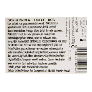 Delhaize | Fromage fermenté | Gorgonzola | AOC | Bloc 