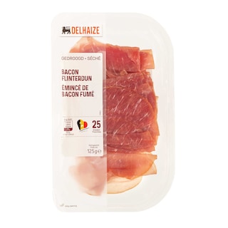 Delhaize | Gerookte bacon flinterdun 125 gr