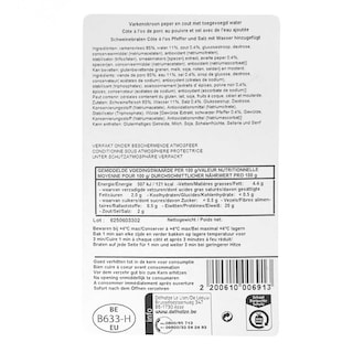 Delhaize | Couronne de porc | marinée poivre-sel +/- 300 gr