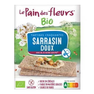 Le pain des fleurs | Cracker | Boekweit zonder zout&suiker | Bio 150 gr
