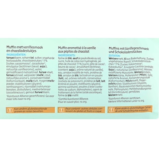 Delhaize | Muffins | Vanille | Pépites de chocolat 