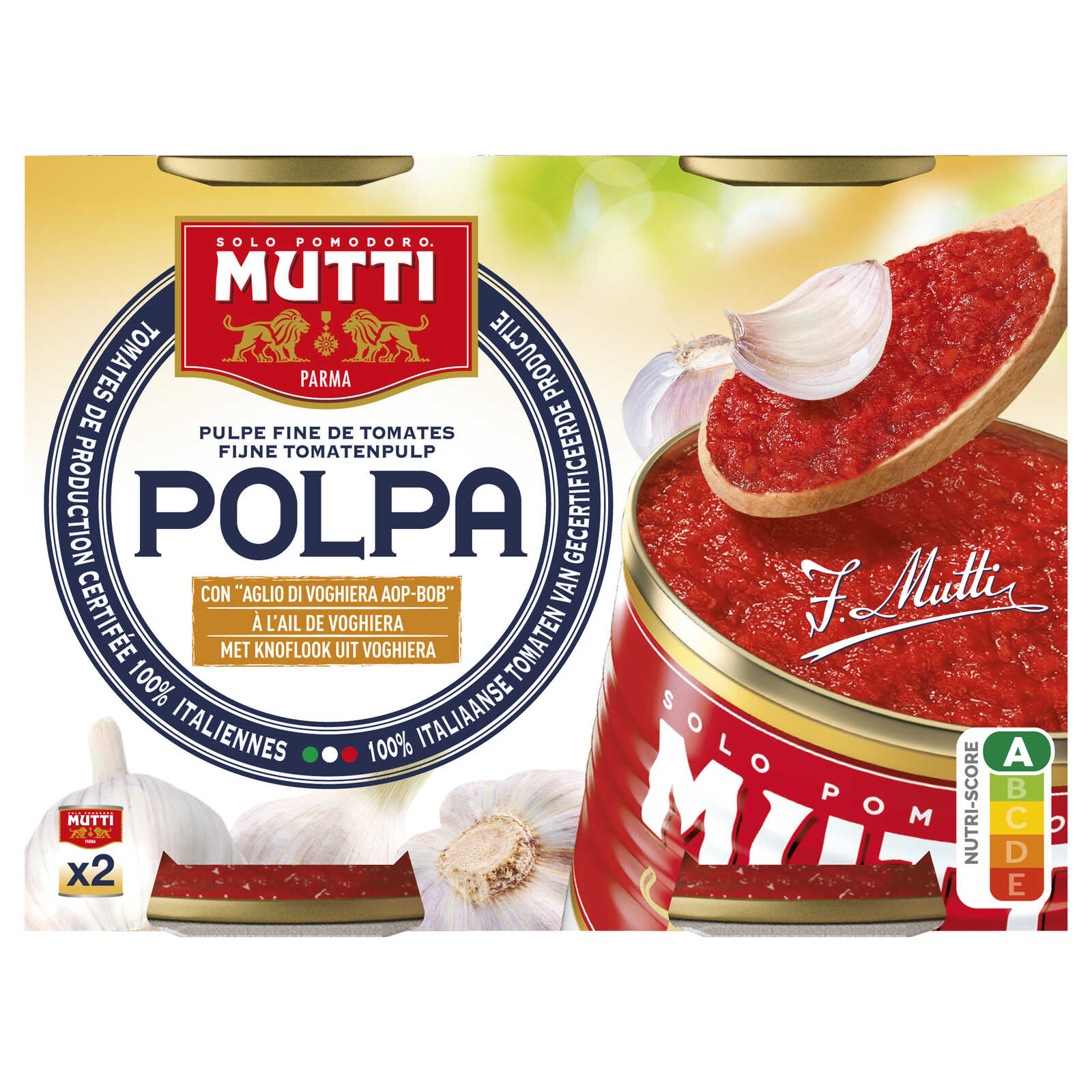 Mutti Tomaten | Pulp | Knoflook
