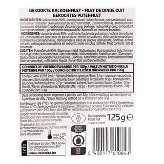 Delhaize | Filet de dinde 125 gr