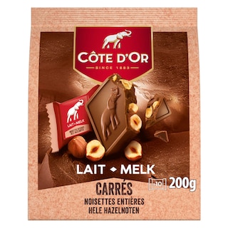 Côte d'Or | Carré | Pralines | Carré | Chocolat | Noisette 200 gr