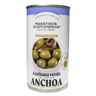 Maestros Aceituneros | Olijven | Groene | Ansjovis 150 gr
