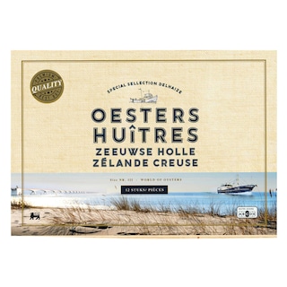 World of Oysters | Huîtres creuses | Zélande | Premium | 12pc 1,3 kg