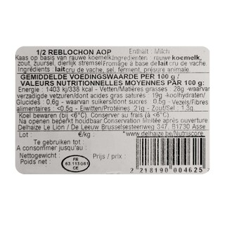 Delhaize | Reblochon | AOC | Bloc 