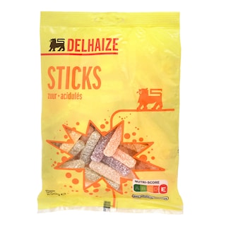 Delhaize | Bonbons | Sticks acidulés 