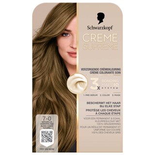 Schwarzkopf | Creme Supreme | Coloration Cheveux | 7-0 - | Blond foncé 1 pc