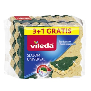 Vileda | Eponges à récurer | Slalom Universal | 3+1 