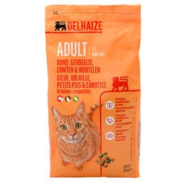 Delhaize | Aliment chat | Boeuf-Volaille 