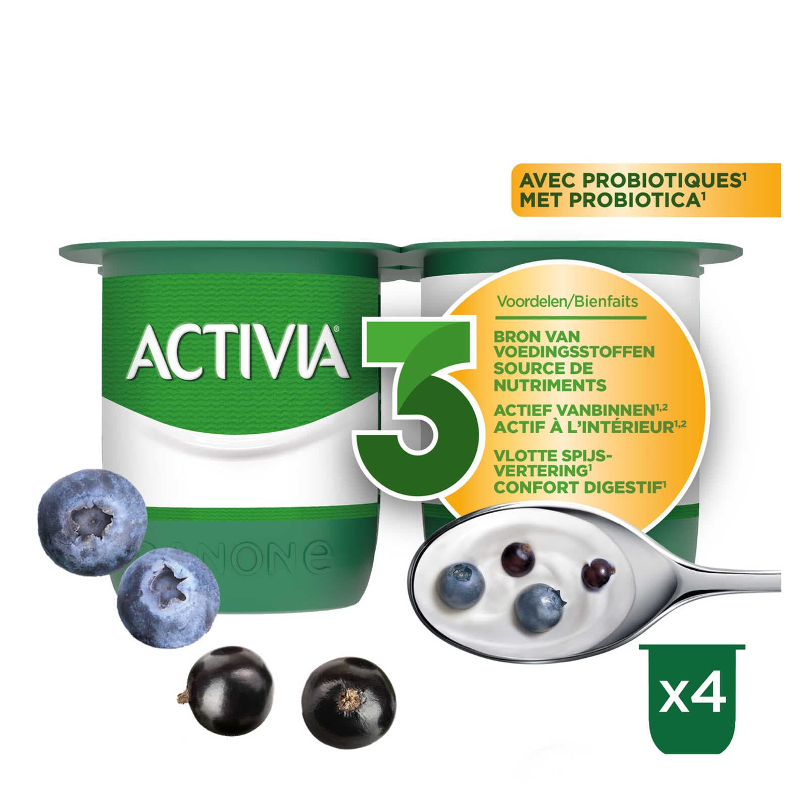Activia Yoghurt | Bosbes | Bifidus | Probiotica