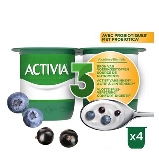 Activia | Yaourt | Myrtille | Bifidus | Probiotiques 4 x 125 gr