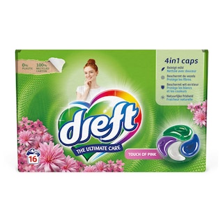 Dreft | Wasmiddel | Caps | Vleugje Roze 16 st