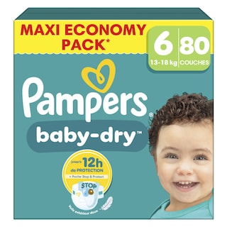 Pampers | Baby Dry | Langes | Taille 6 | Maxi Pack 