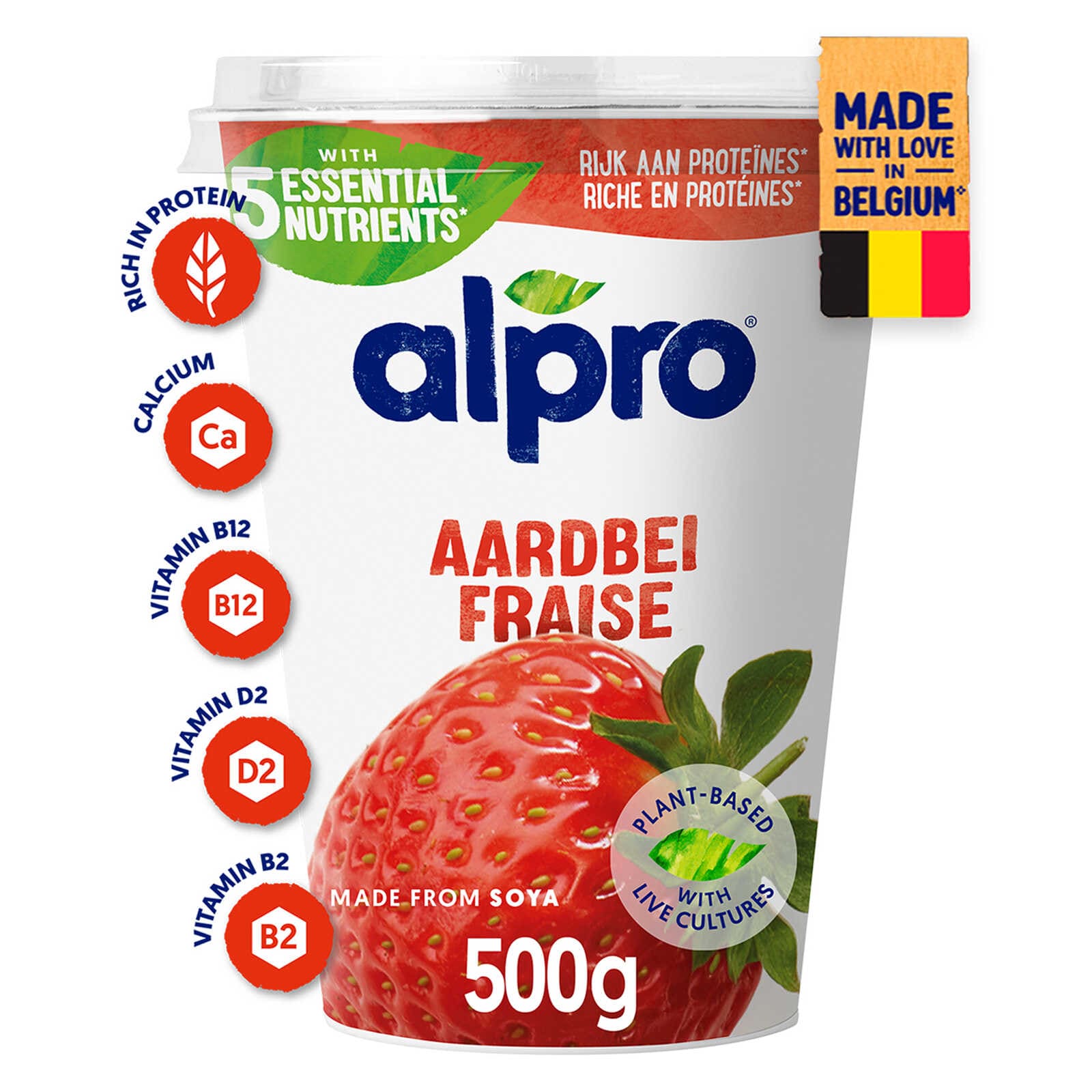 Alpro Aardbei | Plantaardig alternatief voor yoghurt