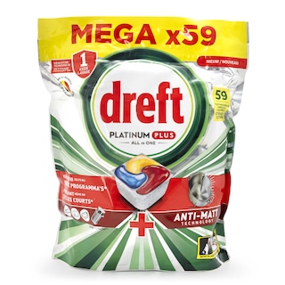 Dreft | Platinum | Vaatwastabletten | ADW | Platinum+ | Lemon 