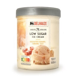 Delhaize | Glace | Caramel salé | Low sugar 
