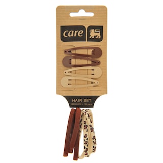 Delhaize | Care | Elastiek+clic clac 5cm | Bruin 