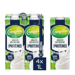 Campina | Melk | Halfvol | Proteïne 4 x 1 l