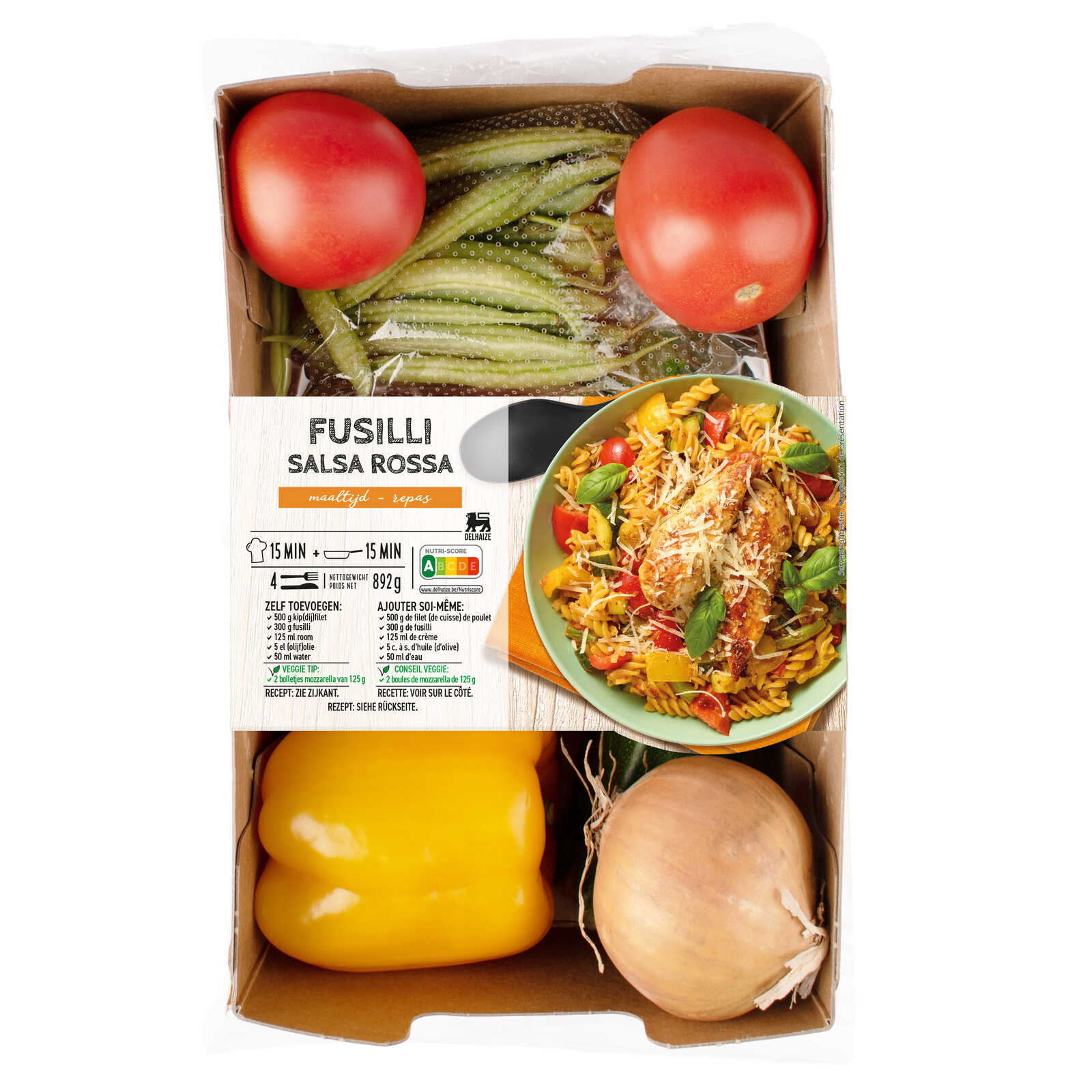 Delhaize | Boîte de repas | Fussili salsa rossa 
