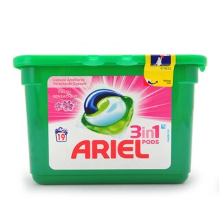 Ariel | Lessive | Pods | 3en1 | Sensations de fraîcheur | Rose 