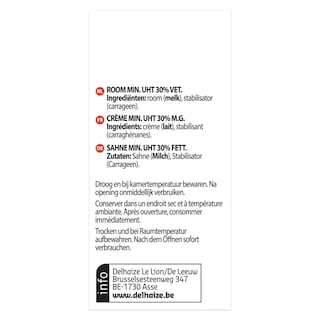 Delhaize | UHT room | 30 % V.G. 