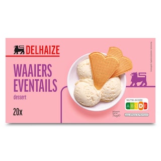 Delhaize | Koekjes | Ijs | Waaiers | Dessert 