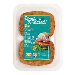 Delhaize | Plant-Based | Burger | Spinazie| Veggie | Bio 200 gr