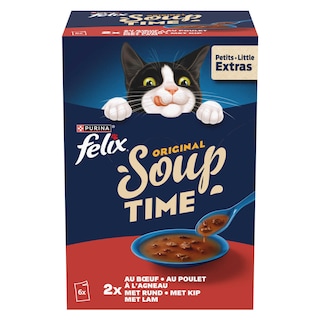 Felix | Soup | Kattenvoeding | Adult | Vleess 6 x 48 gr