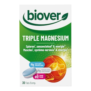 Biover | Triple Magnesium | 30 tabs 