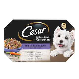 Cesar | Aliment chien | Sauce | Mix viande | Légume 
