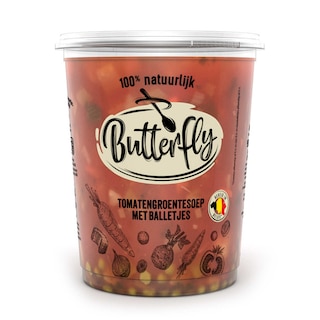 Butterfly | soep | Tomaten | Groenten | Balletjes 