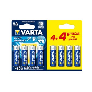 Varta | Piles | High Energy | AAA | 4+4 gratuit 