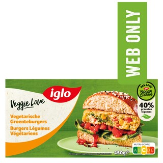 Iglo | Veggie Love | 4 Burgers de Légumes 450 gr
