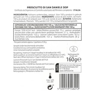 Delhaize | Prosciutto di S. Daniele | Tranches 