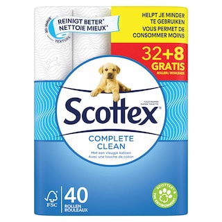 Scottex | Toiletpapier | Regular | Wit | Eco | 32+8 