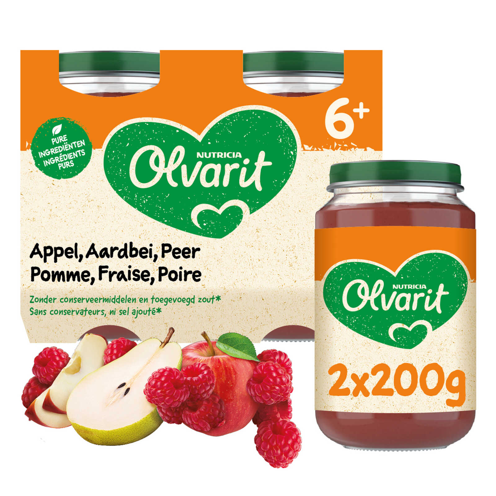 Olvarit Fruitpap | Aardbei Appel Peer | 6M