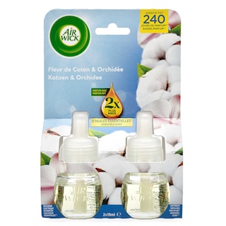 Air Wick | Diffuseur | Recharge | Duo | Katoen & Orchidee 