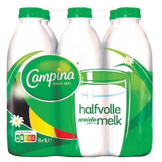 Campina | Lait | Demi-écrémé | Bouteilles plastiques 