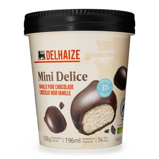 Delhaize | Mini delice | Vanille | Chocolat noir 14 x 1,4 cl